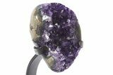 Amethyst Geode With Metal Stand - Uruguay #306941-2